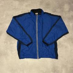 90sY2K ナイキ ナイロンジャケット L 青 黒 ビッグシルエット テック系