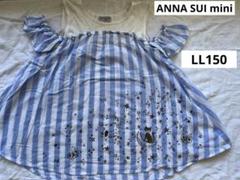 ANNA SUI mini トップス LL 150 ネコ柄 フリル袖 夏服