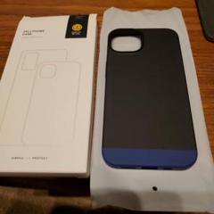 【スマホ祭】iPhone13 用 ケース 6.1インチ ブラック×ブルー