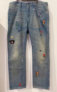 GUCCI》 グッチ 刺繍 デニムパンツ - メルカリ