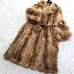 ◼️【難あり】リアルファーコート　極美品 極美品 ミンク リアルファーコート 毛皮 大きいサイズ L 11号 茶