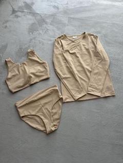 3点セットTHE SIMPLE FOLK ベージュ セパレート水着