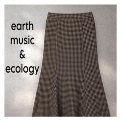 earth music&ecology ギンガムチェックマーメイドスカート