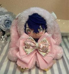 ぬい服 にじぬい 16cm ピンク リボン 垂れ耳 うさぎ