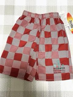 新品⭐︎赤と白のチェック柄 サーフパンツ 120