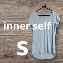 匿名配送✨inner self ライトブルー 半袖Tシャツ
