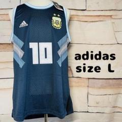 最大の割引 adidas タンクトップ 10 2018 アルゼンチン代表 サッカー ウェア