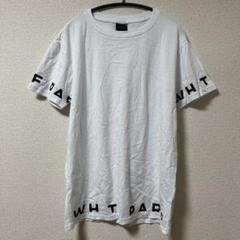 100% combed cotton 半袖　Tシャツ　白　ロゴ　Ｍ　カジュアル