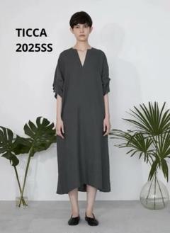 美品　TICCA ティッカ リネン100%半袖 ロングワンピース　黒フリーサイズ 楽天市場】TICCA （ ティッカ ） 国産リネン100％使用 ふんわり
