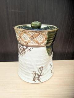 ♦︎【美品❤️水指】 茶道具　イタリア製　陶器　♦︎ イ441 水指『清閑寺窯 杉田祥平造』『祥瑞山水同紐花鳥窓枠画水