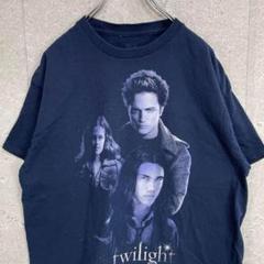 トワイライト　映画　ムービー　プリント　ネイビーTシャツ　L