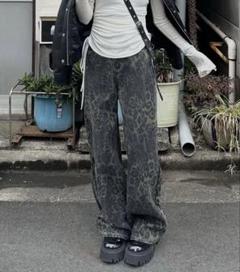 TRIFLE レオパードワイドデニムパンツ Sサイズ レオパードワイドデニムパンツ – ANDOR ONLINE