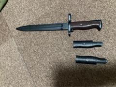 WWⅡ 米軍 M1ガーランド用銃剣と鞘（刃無し、鉄製）★M5銃剣★レプリカ？ Amazon.co.jp: YMSCIKSJ 第二次世界大戦米国陸軍ガーランド M1