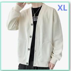 [ODFMCE] メンズ カーディガン ゆったり 無地 XL