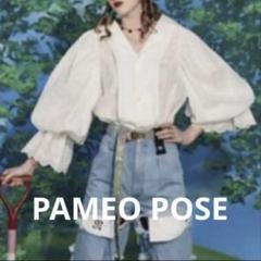 今ならほぼ即納！ パメオポーズ POSE PAMEO 長袖 ホワイト セーラーブラウス 刺繍 トップス