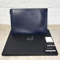 dunhill ダンヒル クラッチバッグ レザー ネイビー 紺