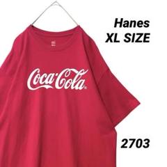 Hanes コカコーラ Coca-Cola 半袖Tシャツ XLサイズ レッド