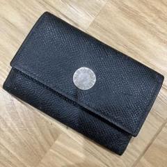 極美品】ブルガリ コインケース エンボスロゴ レザー ブラック