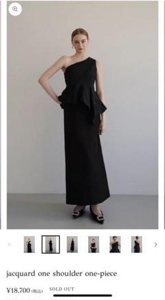 スーツ・フォーマル・ドレス Acka jacquard one shoulder one piece jacquard one shoulder one-piece – Acka online store