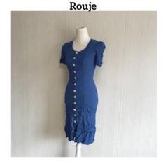 Rouje paris 花柄ワンピース 38 ネイビー Rouje ワンピース 花柄 38 ネイビー花柄 - メルカリ