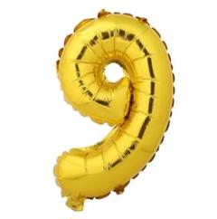 大きい 数字　バルーン パーティー 誕生日 飾り ゴールデン 9 100cm