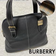 正規品 美品 バーバリー ヴィンテージ ハンド バッグ 革 【HTY11060 終売品 美品 正規品 バーバリー 【HTY11060】 革 バッグ ハンド ヴィンテージ ハンドバッグ