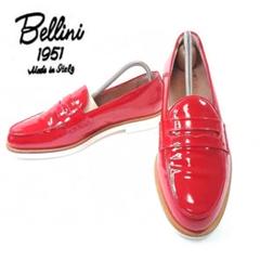 Bellini ベリーニ コインローファー エナメル スリッポン 38 レッド Bellini ベリーニ コインローファー エナメル スリッポン 38
