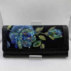 【激安アウトレット!】 Bee! Think ○8540 シンクビー！ 長財布 薔薇 青 ブルーローズ 小物