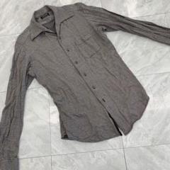 Men's Bigi シャツ モノクロ チェック柄 長袖 ポケット付き Mサイズ