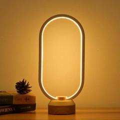 LED 木製ライト 照明スタンド 3段階調光 ベッドサイド ナイトライト