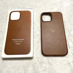 iPhone12 Pro Max Leather Case サドルブラウン