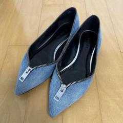 diesel デニムパンプス　ファスナー　35