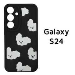 Galaxy S24 カバー 白 ふわふわ クマ