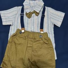 子供用フォーマル服 ストライプシャツとパンツ 80サイズ