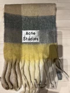Acne Studios マフラー グレー ベージュ イエロー Acne Studios マフラー グレー ベージュ イエロー