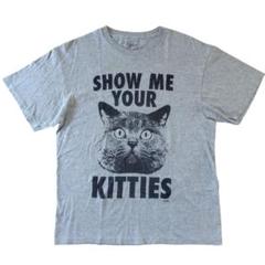 Spencer's 猫 Tシャツ グレーＬアニマル 丸胴