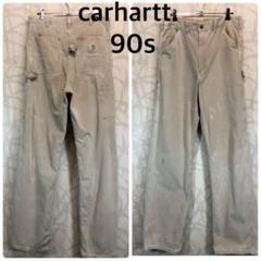 90s carhartt カーハート　ベージュ カーゴパンツ　 ペインター　 R