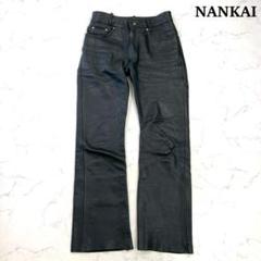 NANKAI ナンカイ 牛シボ革 レザーパンツ ブラック 33インチ　D246 NANKAI ナンカイ 牛シボ革 レザーパンツ ブラック 33インチ D246