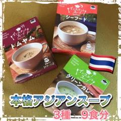 インスタントスープ9食分⭐️トムヤム&グリーンカレー&シーフードアジアンポタージュ