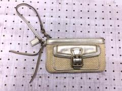 coach コーチ メタリック×ストロー ミニバッグ