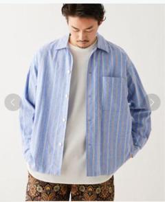 【美品JOURNAL STANDARD】シャンブレーオープンカラーシャツ Mのサムネイル