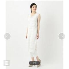 23区　白　クロシェ　ワンピース　編み　春夏　人気　売り切れ　オンワード　38