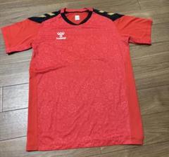 hummel 赤 花柄 ハンドボールシャツ
