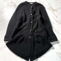 入手困難✨ クロエ 付け襟付属 長袖ニット メタルボタン 厚手 ウール素材 黒色