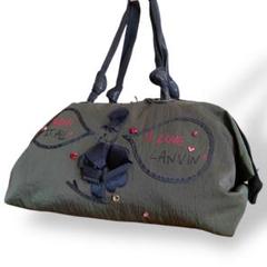 美品 希少レア LANVIN ランバン トートバッグ カーキ 肩掛け