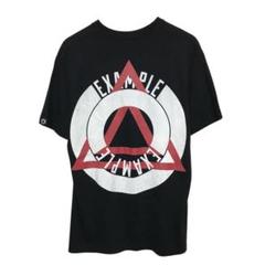 EXAMPOLE エキサンプル　半袖Tシャツ　バックプリントロゴ　ブラック
