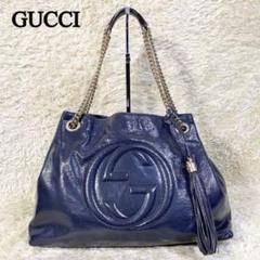 GUCCI グッチ インターロッキングG レザー チェーン ショルダーバッグ GUCCI グッチ インターロッキングG レザー チェーン ショルダーバッグ