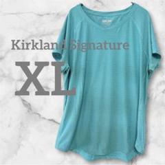 一点物❣️Kirkland Signature 【XL 】ターコイズ Tシャツ