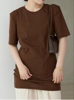 新品タグ付きPlage SQUARE SHOULDER H/S TEE ブラウン - メルカリ