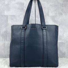 【美品】 MICHEAL 極美品 A4可 KORS 紺 チャーム トートバッグ レザー バッグ